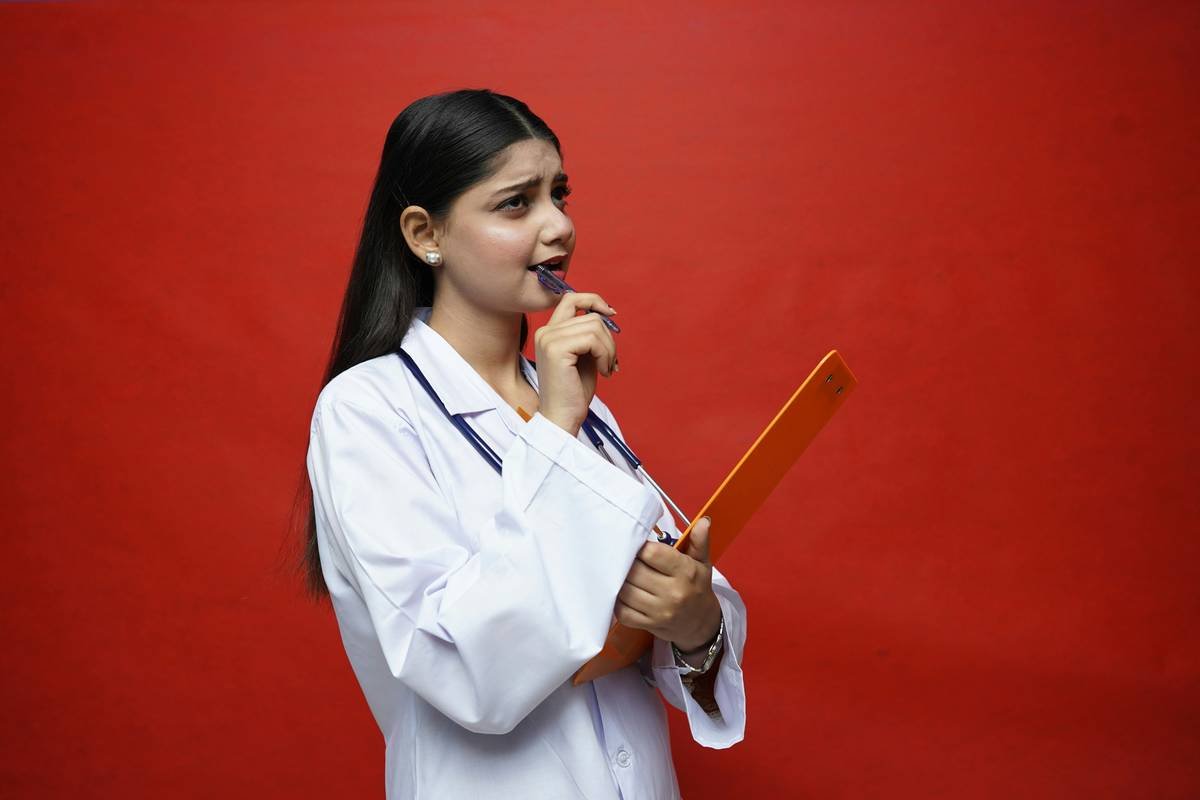 A box of physician meal subscriptions labeled 'BiostroMD' with fresh vegetables visible inside
